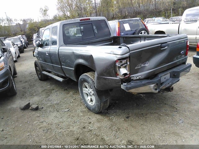 1FTYR15E15PA26236 - 2005 FORD RANGER SUPER CAB GRAY photo 3