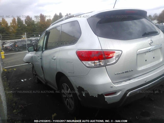 5N1AR2MN3DC652963 - 2013 NISSAN PATHFINDER S/SV/SL/PLATINUM 银色 照片 3