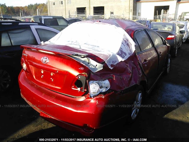 2T1BU4EE9AC471208 - 2010 TOYOTA COROLLA S/LE/XLE RED photo 4