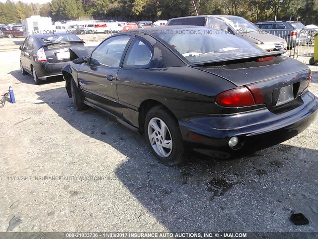 1G2JB1249Y7197598 - 2000 PONTIAC SUNFIRE SE BLACK photo 3