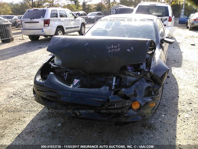 1G2JB1249Y7197598 - 2000 PONTIAC SUNFIRE SE BLACK photo 6