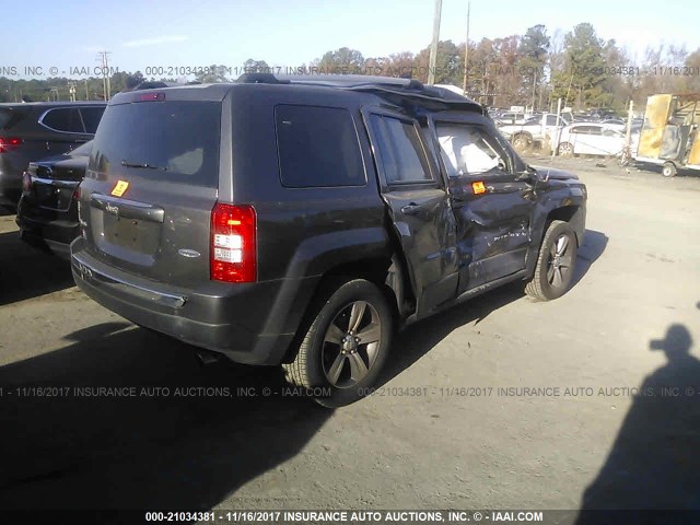 1C4NJRFB4HD205499 - 2017 JEEP PATRIOT LATITUDE GRAY photo 4