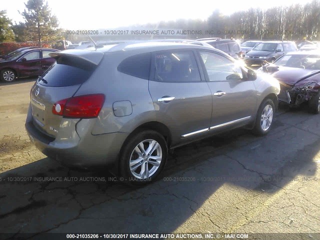 JN8AS5MV0CW706814 - 2012 NISSAN ROGUE S/SV GRAY photo 4