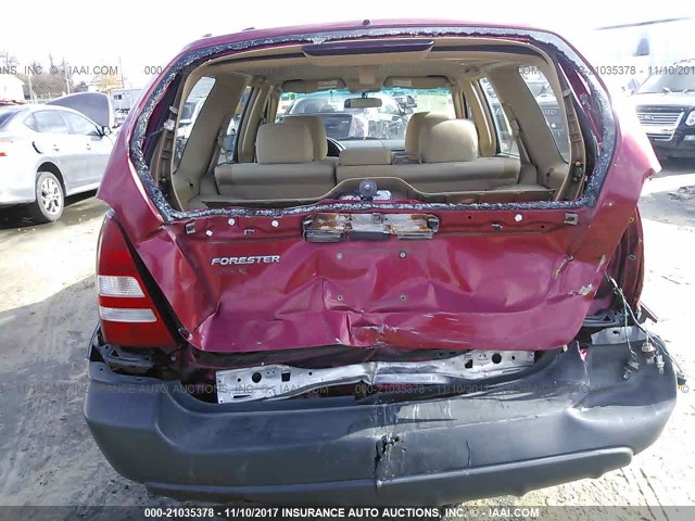 JF1SG63624H740265 - 2004 SUBARU FORESTER 2.5X RED photo 6