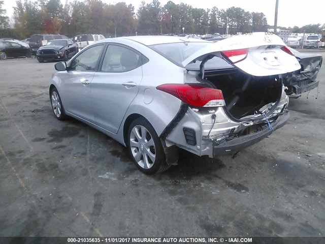 KMHDH4AE2DU844854 - 2013 HYUNDAI ELANTRA GLS/LIMITED SILVER photo 3