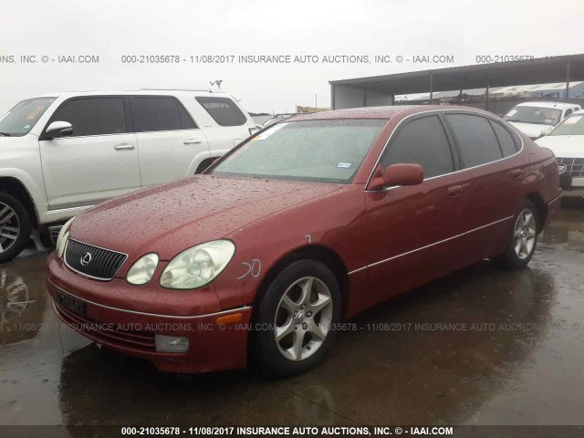 JT8BL69SX10001082 - 2001 LEXUS GS 430 RED photo 2