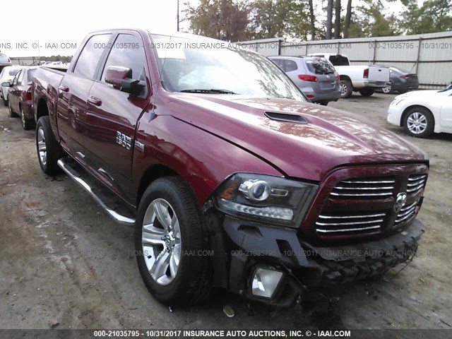 1C6RR6MT6ES100627 - 2014 RAM 1500 SPORT RED photo 1