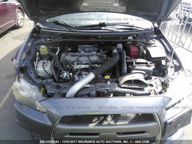 JA3AW56V68U051461 - 2008 MITSUBISHI LANCER EVOLUTION MR GRAY photo 10