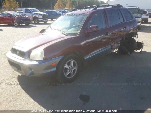 KM8SC73D84U789743 - 2004 HYUNDAI SANTA FE GLS/LX RED photo 2