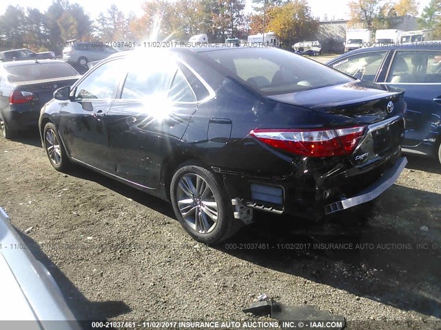 4T1BF1FK9FU077002 - 2015 TOYOTA CAMRY LE/XLE/SE/XSE BLACK photo 3