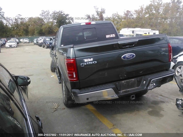 1FTEW1EP0FFB79176 - 2015 FORD F150 SUPERCREW BLACK photo 3