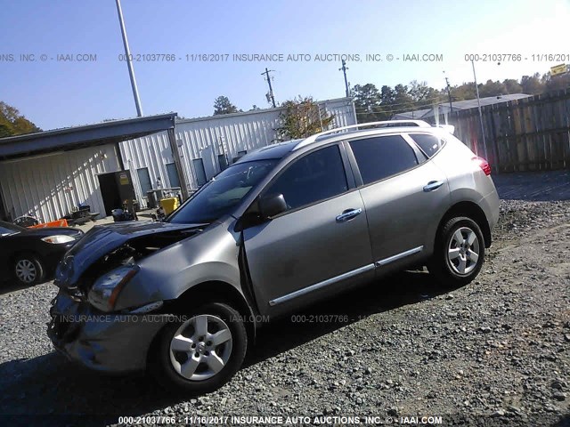 JN8AS5MT2FW664956 - 2015 NISSAN ROGUE SELECT S GRAY photo 2