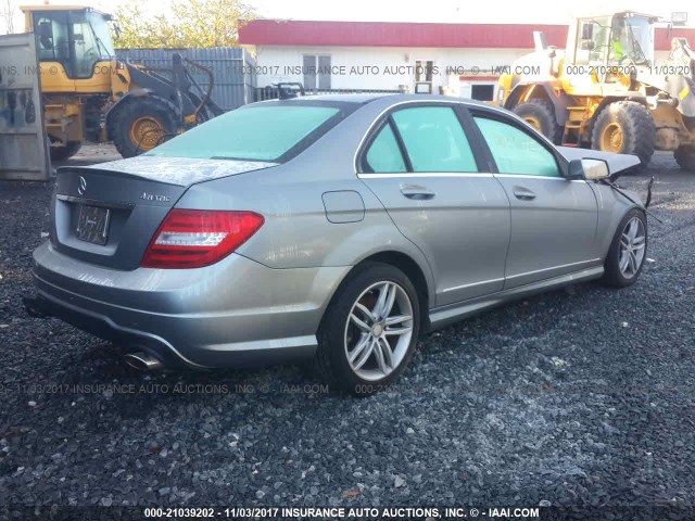 WDDGF8AB9EA895992 - 2014 MERCEDES-BENZ C 300 4MATIC SILVER photo 4