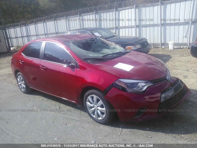 2T1BURHE6GC707816 - 2016 TOYOTA COROLLA L/LE/LE PLS/PRM/S/S PLS RED photo 1