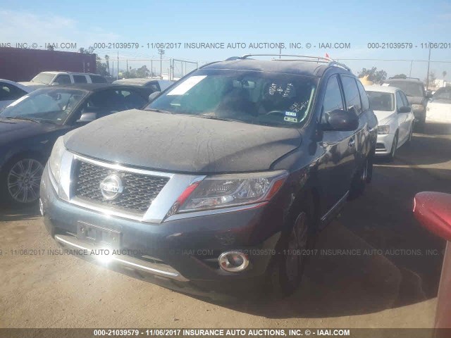 5N1AR2MN5EC734159 - 2014 NISSAN PATHFINDER S/SV/SL/PLATINUM 深蓝色 照片 2