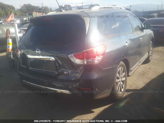 5N1AR2MN5EC734159 - 2014 NISSAN PATHFINDER S/SV/SL/PLATINUM 深蓝色 照片 4