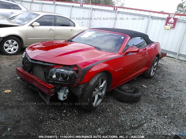 2G1FK3DJ6C9191404 - 2012 CHEVROLET CAMARO 2SS RED photo 2