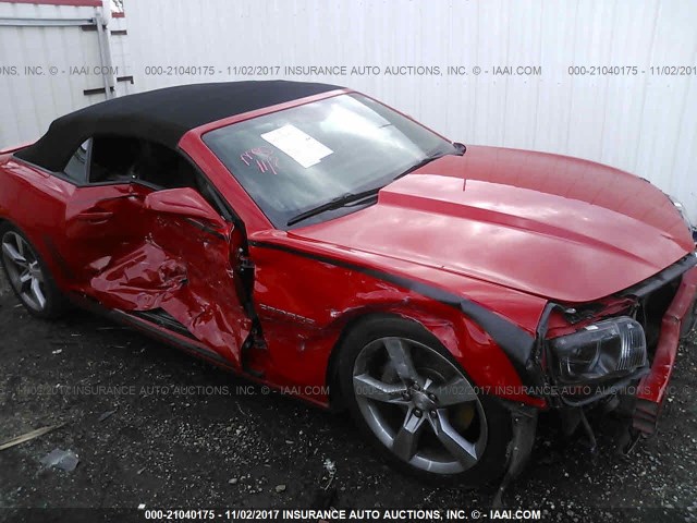 2G1FK3DJ6C9191404 - 2012 CHEVROLET CAMARO 2SS RED photo 6