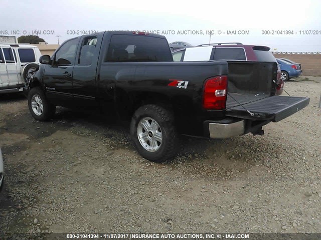 1GCSKSE38AZ267191 - 2010 CHEVROLET SILVERADO K1500 LT BLACK photo 3