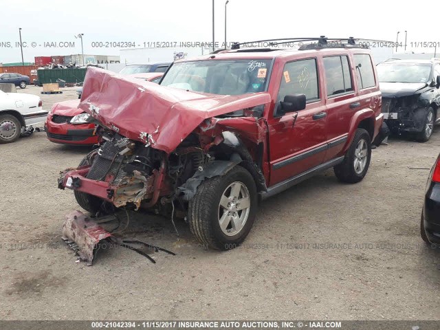 1J8HH48K16C349208 - 2006 JEEP COMMANDER 红色 照片 2