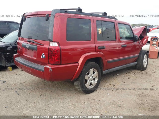 1J8HH48K16C349208 - 2006 JEEP COMMANDER 红色 照片 4