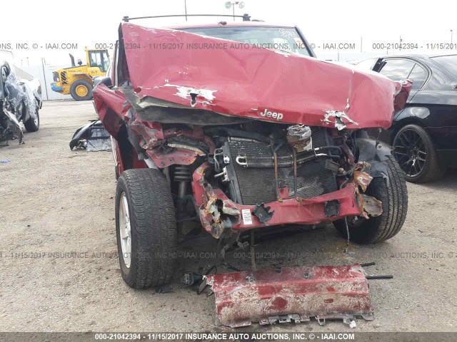 1J8HH48K16C349208 - 2006 JEEP COMMANDER 红色 照片 6