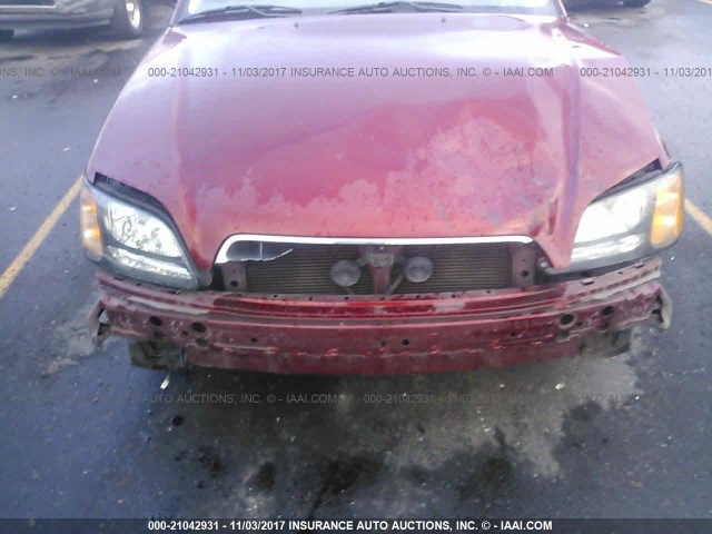 4S3BH686X27641759 - 2002 SUBARU LEGACY OUTBACK LIMITED RED photo 6