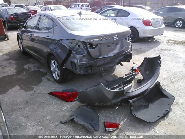 5NPDH4AE7DH300963 - 2013 HYUNDAI ELANTRA GLS/LIMITED GRAY photo 3