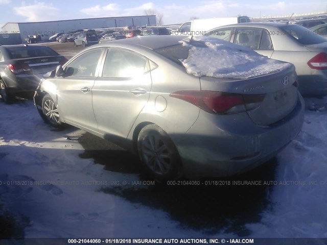 KMHDH4AE0EU125202 - 2014 HYUNDAI ELANTRA SE/SPORT/LIMITED GRAY photo 3