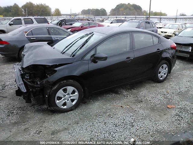 KNAFK4A61G5467033 - 2016 KIA FORTE LX BLACK photo 2