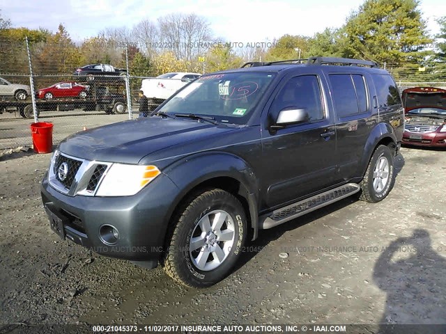 5N1AR1NN9AC609670 - 2010 NISSAN PATHFINDER S/LE/SE GRAY photo 2