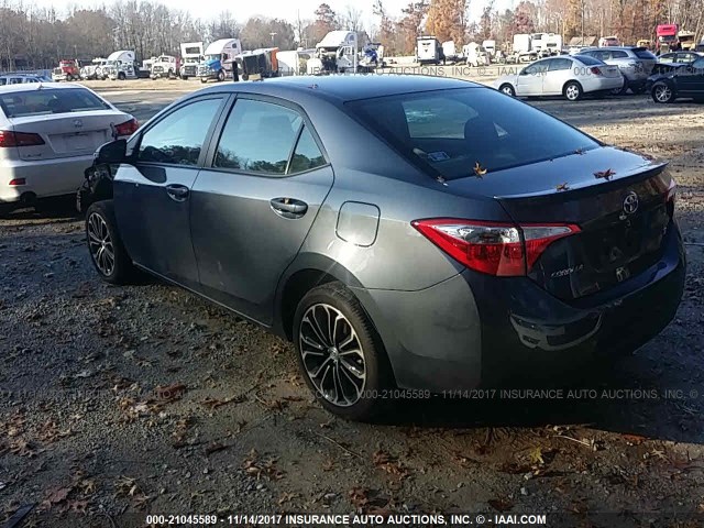 5YFBURHE8GP563413 - 2016 TOYOTA COROLLA L/LE/LE PLS/PRM/S/S PLS GRAY photo 3