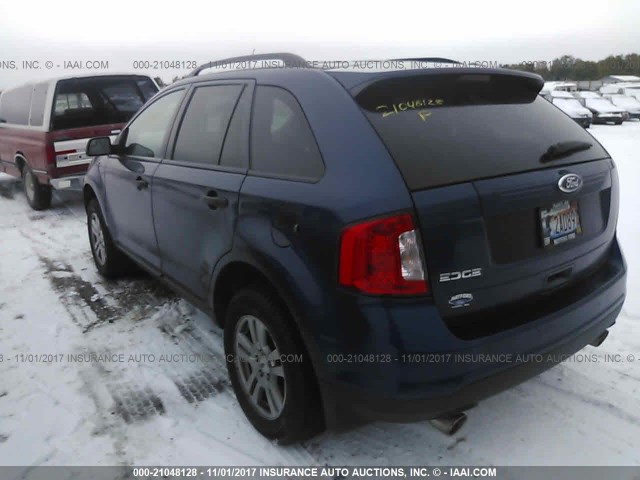 2FMDK3GC8CBA30522 - 2012 FORD EDGE SE BLUE photo 3