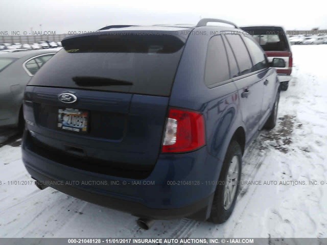 2FMDK3GC8CBA30522 - 2012 FORD EDGE SE BLUE photo 4