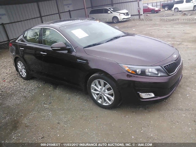 5XXGN4A70EG314353 - 2014 KIA OPTIMA EX MAROON photo 1