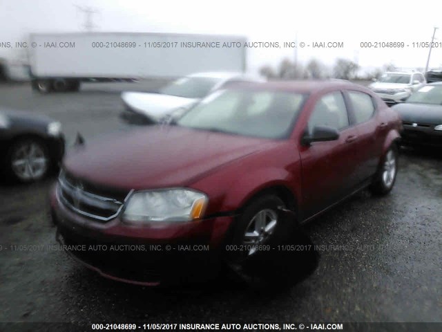 1B3LC56K28N214143 - 2008 DODGE AVENGER SXT RED photo 2