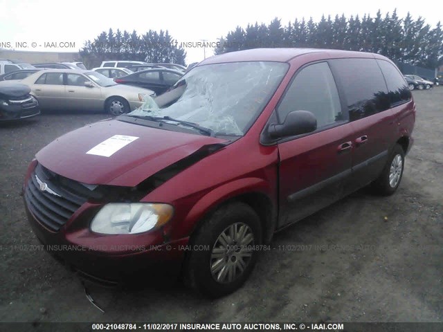 1C4GP45R75B356661 - 2005 CHRYSLER TOWN & COUNTRY  RED photo 2