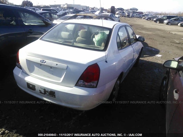 KMHDN46D14U892418 - 2004 HYUNDAI ELANTRA GLS/GT WHITE photo 4