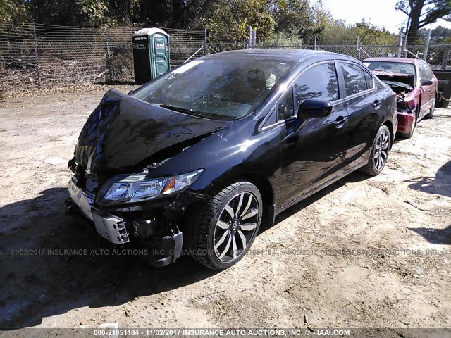 2HGFB2F97FH552400 - 2015 HONDA CIVIC EXL BLACK photo 2