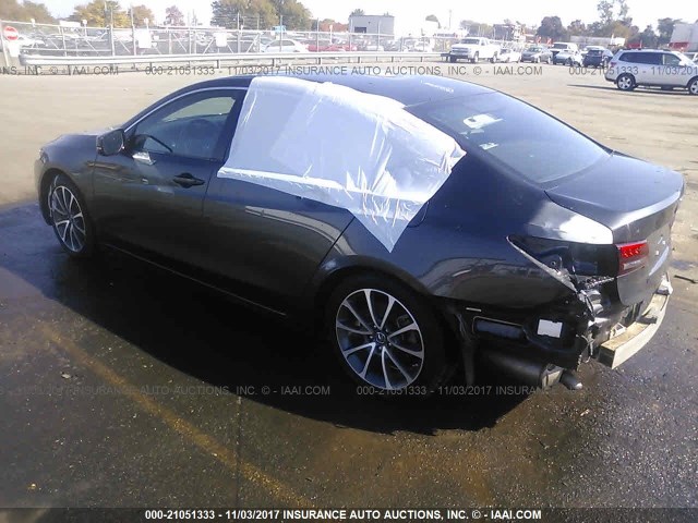 19UUB3F52FA002269 - 2015 ACURA TLX TECH GRAY photo 3