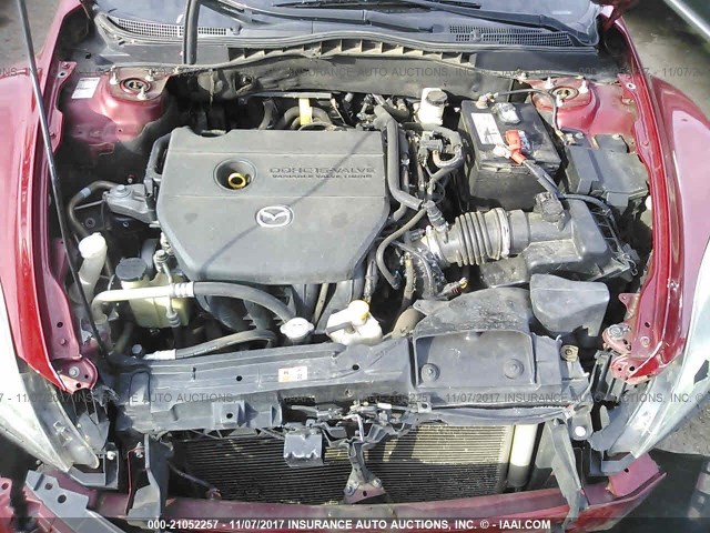 1YVHZ8CH2B5M15765 - 2011 MAZDA 6 I Կարմիր լուսանկար 10