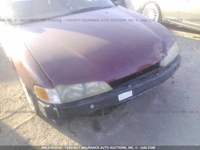 1HGCD563XTA002077 - 1996 HONDA ACCORD LX/EX RED photo 6