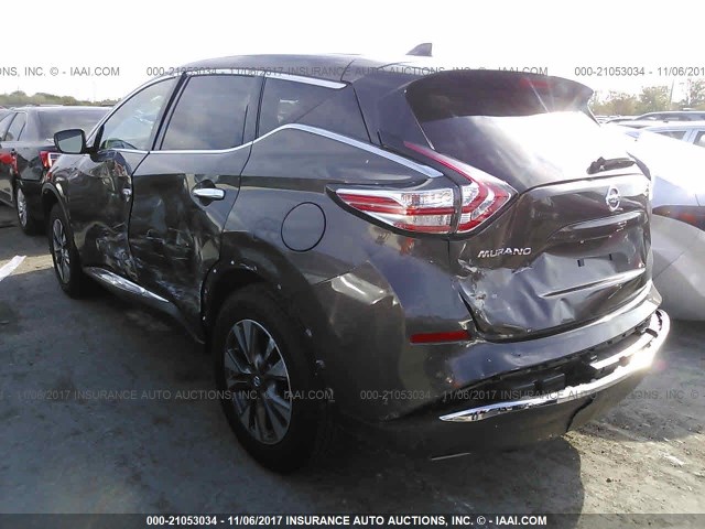 5N1AZ2MG4HN170482 - 2017 NISSAN MURANO S/SL/SV/PLATINUM BROWN photo 3