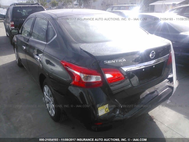 3N1AB7AP1GY336651 - 2016 NISSAN SENTRA S/SV/SR/SL BLACK photo 3