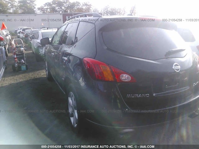 JN8AZ18W99W122833 - 2009 NISSAN MURANO S/SL/LE BLACK photo 3