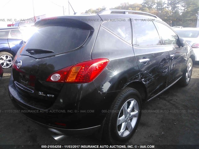 JN8AZ18W99W122833 - 2009 NISSAN MURANO S/SL/LE BLACK photo 4