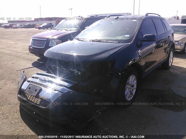 2FMDK3GC6DBB52670 - 2013 FORD EDGE SE BLACK photo 2