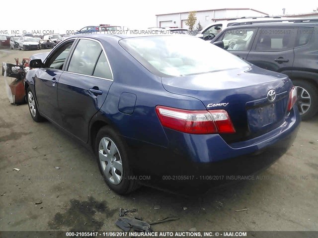 4T1BE46K57U009706 - 2007 TOYOTA CAMRY NEW GENERAT CE/LE/XLE/SE Dark Blue photo 3