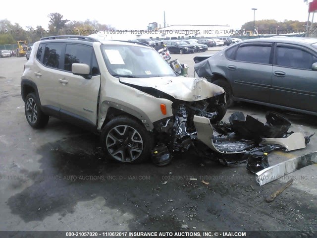 ZACCJBBT0GPE17457 - 2016 JEEP RENEGADE LATITUDE TAN photo 1