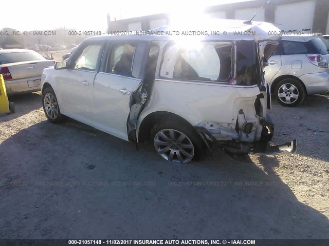 2FMGK5DC0BBD35489 - 2011 FORD FLEX LIMITED WHITE photo 3